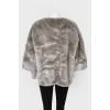 Short fur coat with short sleeves