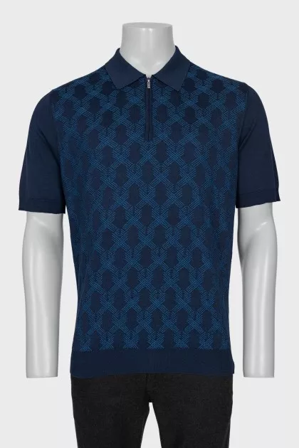 Men's polo shirt with a zipper