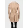 Double-breasted trench coat in brown