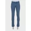 Men's light blue straight-leg jeans