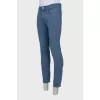 Men's light blue straight-leg jeans