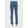 Men's light blue straight-leg jeans