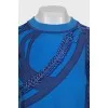 Silk and wool T-shirt with print