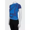 Silk and wool T-shirt with print