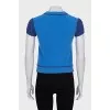 Silk and wool T-shirt with print