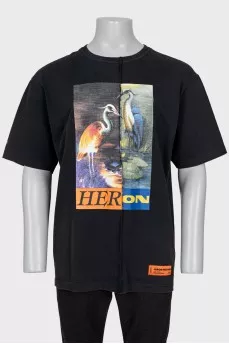 Men's oversized T-shirt with a signature print