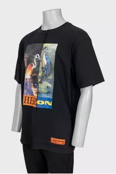 Men's oversized T-shirt with a signature print