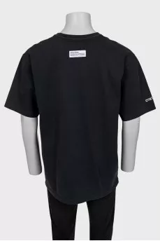 Men's oversized T-shirt with a signature print