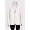 Wool jacket with satin lapels