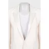 Wool jacket with satin lapels