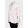 Wool jacket with satin lapels