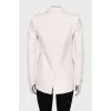 Wool jacket with satin lapels