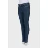 Сині джинси skinny fit з паєтками