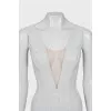 Gray corset dress with a zipper