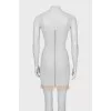 Gray corset dress with a zipper
