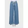 Wide-leg jeans with drawstrings