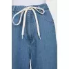 Wide-leg jeans with drawstrings