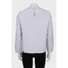 Gray sweatshirt decorated with beads