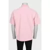 Men's pink printed polo shirt