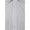 Men's shirt white with black stripes
