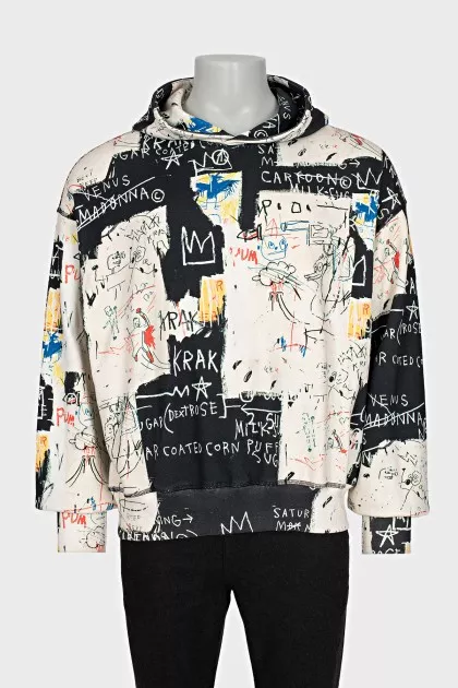 Чоловіче oversize худі у принт