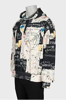 Чоловіче oversize худі у принт