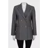 Straight jacket with gold buttons