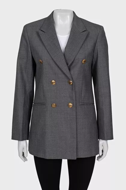 Straight jacket with gold buttons