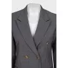 Straight jacket with gold buttons