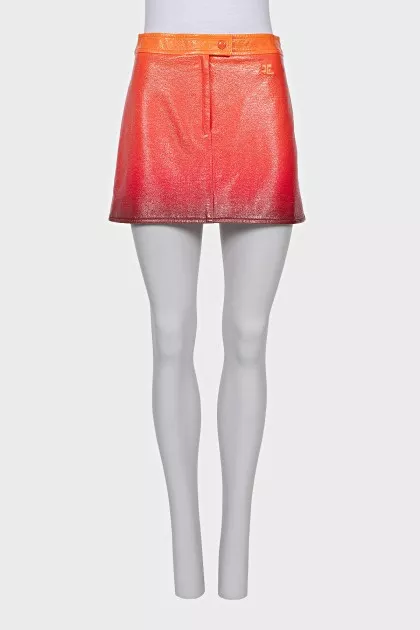 Gradient print mini skirt