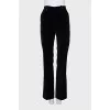 Velvet bootcut pants
