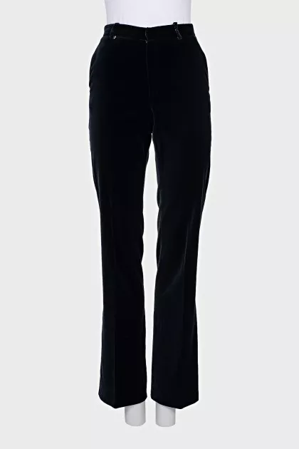 Velvet bootcut pants