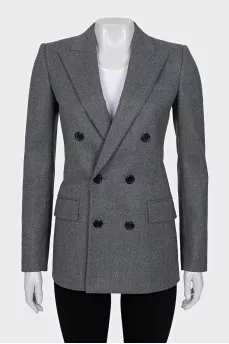 Fitted wool jacket