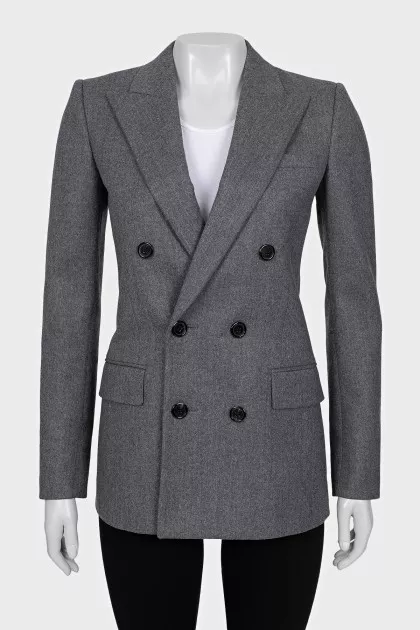 Fitted wool jacket