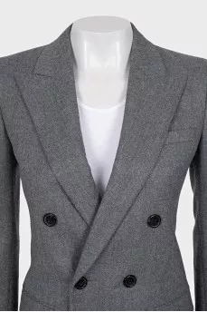 Fitted wool jacket