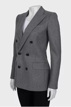 Fitted wool jacket