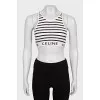 Striped fitted top