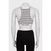 Striped fitted top