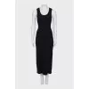 Sleeveless dress made of wool and angora