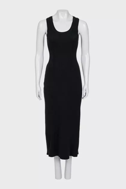 Sleeveless dress made of wool and angora