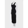 Sleeveless dress made of wool and angora