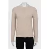 Knitted beige sweater