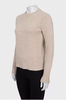 Knitted beige sweater