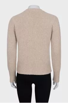 Knitted beige sweater