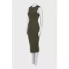 Khaki sheath dress