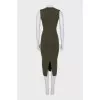 Khaki sheath dress