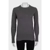 Cashmere sweater with patches