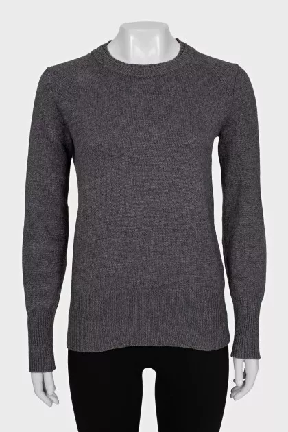 Cashmere sweater with patches