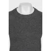 Cashmere sweater with patches