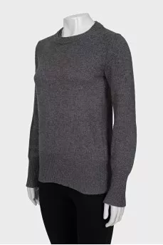 Cashmere sweater with patches